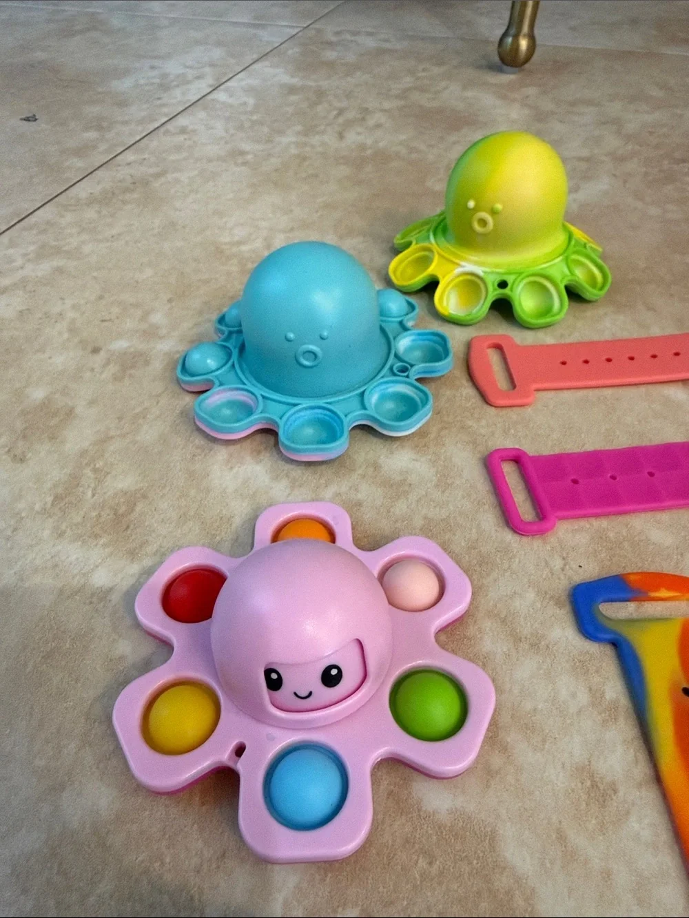 Assorted Silicone Pop-It Fidget Toy Set for Kids - bracelet fidget